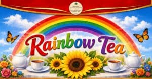 Banner for rainbow tea