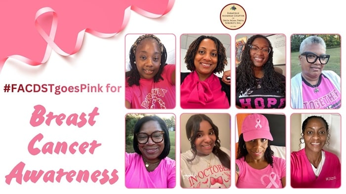 members who wore pink in honor of breast cancer awareness month